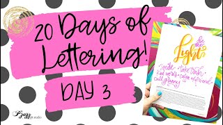 Day THREE  20 Days of Lettering amp Devotions  Pzazz Art Studio [upl. by Enelam]