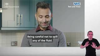 How to take an Innova rapid COVID19 lateral flow test  With British Sign Language BSL [upl. by Eineeuq]