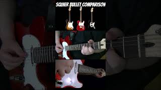 Squier Bullet Strat vs Tele vs Mustang Clean Neck Pickup guitarriffs guitar comparison squier [upl. by Cecilius]