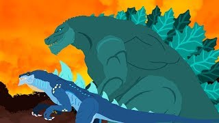 Godzilla vs Zilla vs Muto  Best episodes  Dinosaurs cartoons battles compilation 2018  DinoMania [upl. by Mariko]