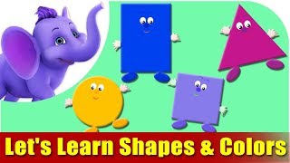 Lets Learn Shapes amp Colors  Preschool Learning [upl. by Eciralc]