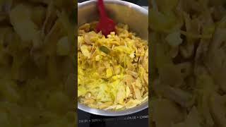 Making bacalhau à Brás Portuguese shredded cod fish with onions eggs and fries [upl. by Ynatsyd232]