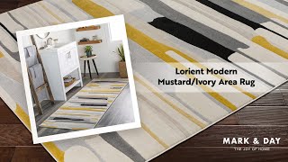 Lorient Modern MustardIvory Area Rug [upl. by Aissyla]