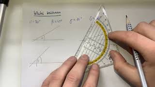 Winkel zeichnen mit dem Geodreieck [upl. by Kalbli]