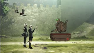 NieRAutomata gameplay mission 13 report on a2 2b gameplay [upl. by Yelnik124]