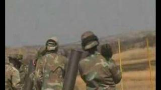 SADF 120mm mortars firing at Artillery Open day [upl. by Ocsirf]