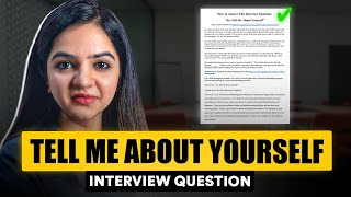 Interview Question Tell me about yourself  Best answer for freshers amp experienced professionals [upl. by Normie]