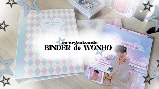 • reorganizando novo binder do wonho  downsizing  monsta x amp wonho [upl. by Nywg]