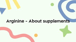 Arginine supplements [upl. by Delmore]