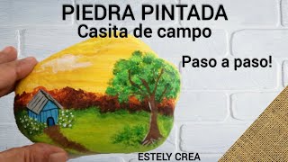 COMO PINTAR PIEDRAS PASO A PASOCASITA DE CAMPO🎨 [upl. by Earal]