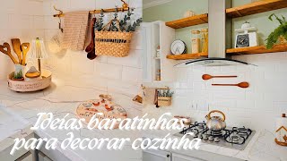 COMO DEIXAR A COZINHA MAIS BONITA COM IDEIAS FÃCEIS E BARATAS PARA DECORAR [upl. by Garald978]