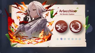 ALL Updates amp DETAILS About ARLECCHINO Skills Talents Weapons [upl. by Boyt]