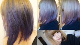 How to dye your hairLavender カラートリートメントで青に染めてみた [upl. by Travax]