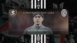 Salernitana  Cesena 11 Le parole del mister nel postpartita [upl. by Eidnak83]