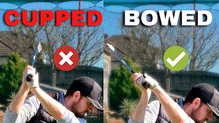 HOW TO NATURALLY ACHIEVE A FLAT OR BOWED LEFT WRIST IN THE GOLF SWING [upl. by Akinna]