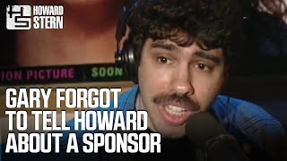 Did Gary Mess Up Telling Howard About a Sponsor 1995 [upl. by Alyakem829]