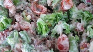 Broccolisalat med bacon  link til opskrift [upl. by Inge]