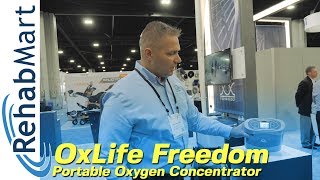 Rehabmart at Medtrade Atlanta  OxLife Freedom Portable Oxygen Concentrator from O2 Concepts [upl. by Earissed]