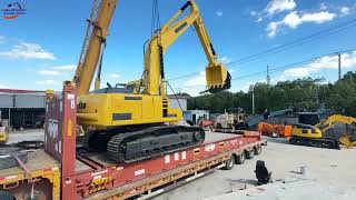 Shipping out two used Komatsu excavators to the Philippines – the Komatsu PC78 and PC2006 [upl. by Ambie724]