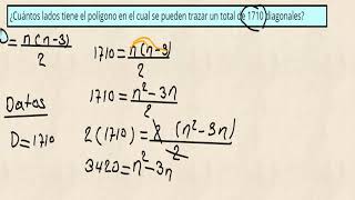 Total de Diagonales de un polígono ejercicio  1 [upl. by Wellesley782]