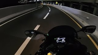 Night Ride Kawasaki ZX25R  Exhaust Sound [upl. by Chubb882]