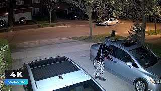 Reolink Captures Suspicious Person Checking the Car Autotracking [upl. by Cheyney103]