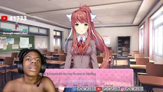 PERFECTLY TIMED IShowSpeed clip on Doki Doki Literature Club [upl. by Rasec764]