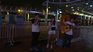 唯一  髮如雪 Cover 中環碼頭Busking 20180925 [upl. by Pirozzo]