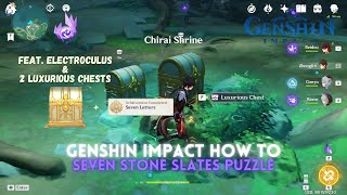 Genshin Impact How To Stone Slate Puzzle 7 Locations [upl. by Mahala]