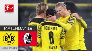 Borussia Dortmund  SC Freiburg 51  Highlights  Matchday 19 – Bundesliga 202122 [upl. by Lombardo459]