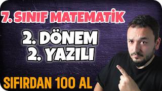 7Sınıf Matematik 2Dönem 2Yazılı  Sıfırdan 100 AL [upl. by Bettina]