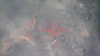 Wildfire burning near Gross Reservoir impacted 2 structures [upl. by Gerik]