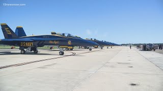 Blue Angels ready to take flight at the NAS Oceana Air Show [upl. by Dnumyar]