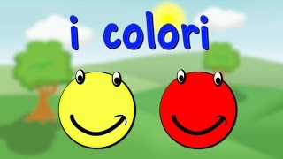 I colori in italiano per bambini  Impara litaliano  Aprenda italiano [upl. by Hsotnas]