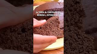 La TORTA de CHOCOLATE más HÚMEDA y ESPONJOSA 🍫 postresfaciles torta recetas [upl. by Llenrahs791]