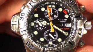 Citizen Dive Watch Review Aqualand Stainless Steel Diver Cal B741 [upl. by Adnamaa]