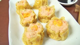 Thai Food Steamed Shrimp Dumpling Kanom Jeeb Goong [upl. by Nada]