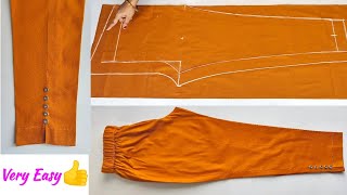 Very Easy Pant Trouser Cutting and stitching Step by Step  Pant Cutting and stitching for Begginers [upl. by Shaun]