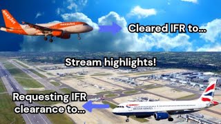 Person gives clearance over unicom VATSIM stream highlights [upl. by Oibaf]