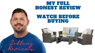 My Honest Review of Wisteria Lane 4 Piece Outdoor Patio Furniture Sets amp Elegance  Zitting Reviews [upl. by Aronoel]