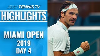 Federer made to fight Ferrer takes down Zverev  Miami Open 2019 Day 4 Highlights [upl. by Bunting893]