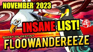 UPDATED LIST Floowandereeze Deck Profile  November 2023  YUGIOH [upl. by Eisiam]