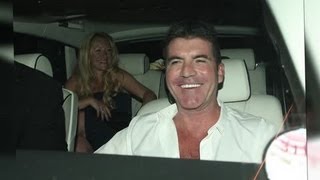 Simon Cowell Celebrates Britains Got Talent Final After Egg Attack  Splash News  Splash News TV [upl. by Trainer]