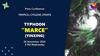 Press Briefing Typhoon MarcePH Yinxing at 5 PM  November 06 2024  Wednesday [upl. by Ahsila]