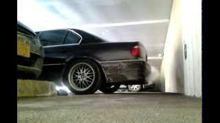 BMW E38 740i Custom Exhaust 03152013 [upl. by Queston]