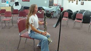 Madisyn Dietmeier Bass Clarinet Senior Band 1 [upl. by Auqinahc213]