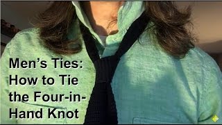 How to Tie a Tie How to tie the fourinhand knot [upl. by Nnaear]