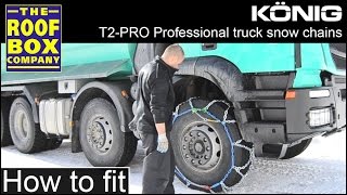 König T2 PRO Professional Snow Chains for trucks  How to fit [upl. by Cherlyn849]