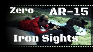 How To Zero AR15 Iron Sights HD [upl. by Boatwright471]