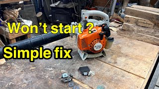 Leaf blower wont start  Easy fix for this Stihl BG55 [upl. by Jeremiah]